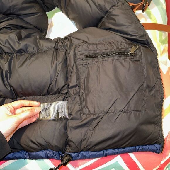 NWT XS The North Face Retro Nuptse 700 Puffer Vest - Summit Navy Blue and Black - Picture 10 of 16